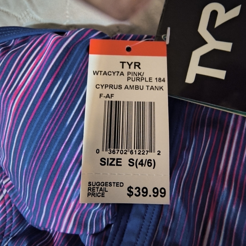 TYR Purple Active Swim Tank - Picture 7 of 7